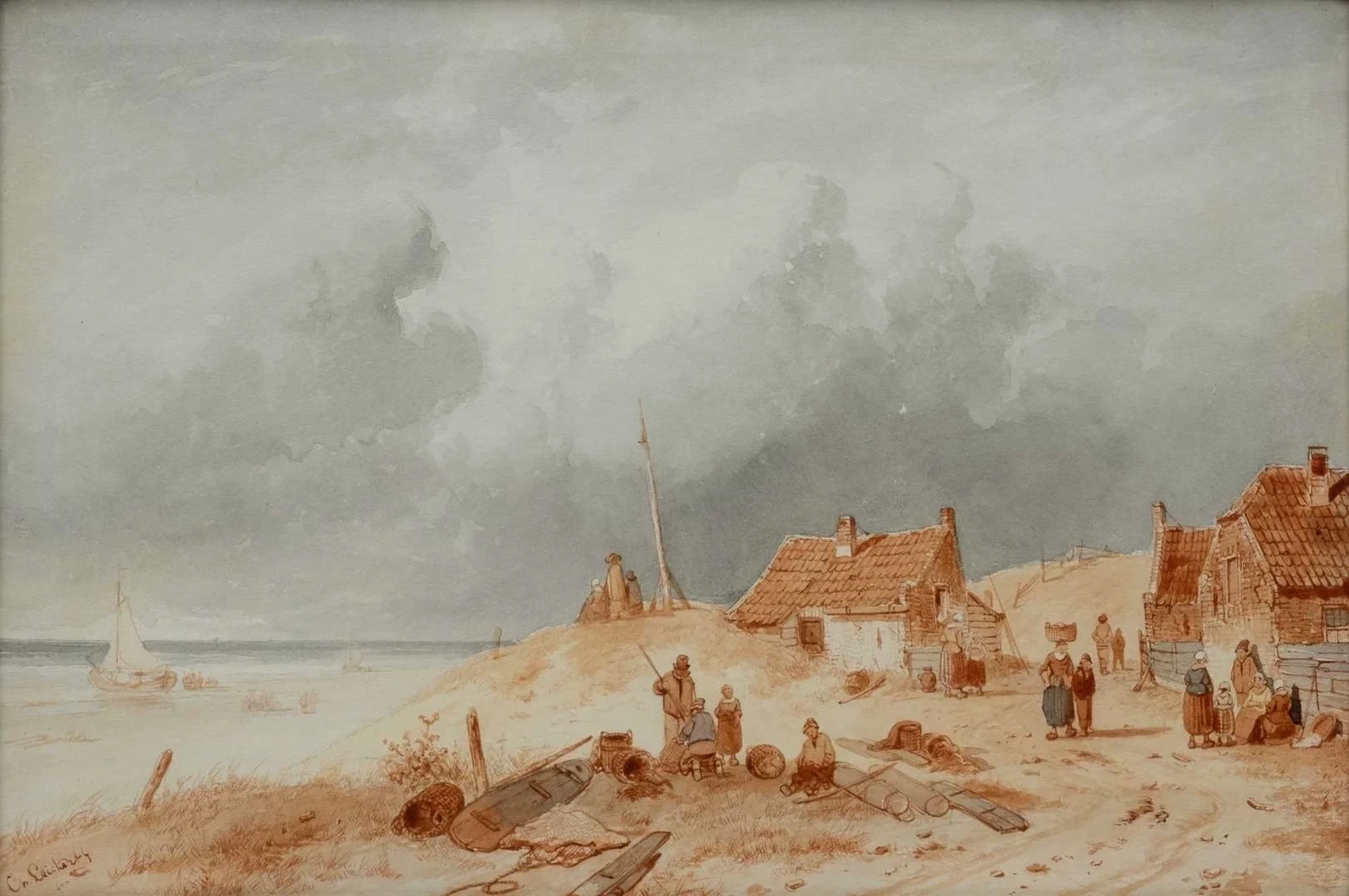 Charles Leickert - Pescatori tra le dune